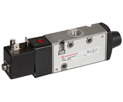 V61 serisi hat içi solenoid valf, G1/4, 3/2, NC, solenoid pilot / havalı yay dönüşlü